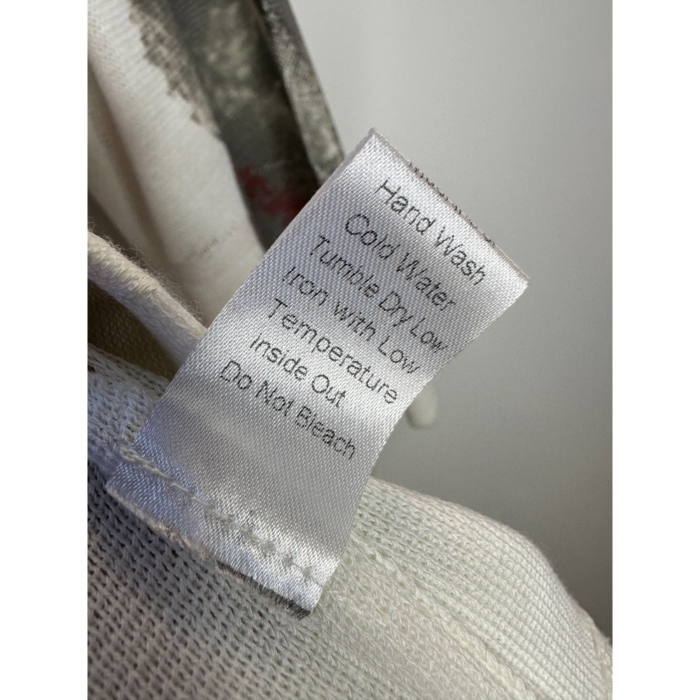 Ming Wang Floral Knit Jacket & Tank Top Set PS XS Red Off White Classy Mature - Picture 10 of 16